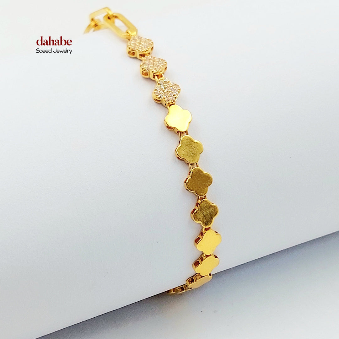 21K اسوارة بيبر كليب فرفشØ-مجوهرات الشيخ سعيد-Saeed Jewelry 