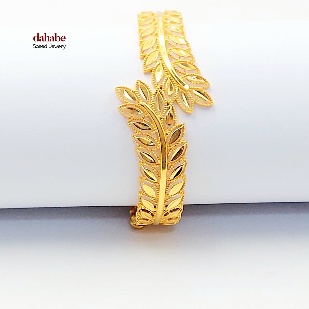 21K اسوارة ورق الشجر-مجوهرات الشيخ سعيد-Saeed Jewelry 