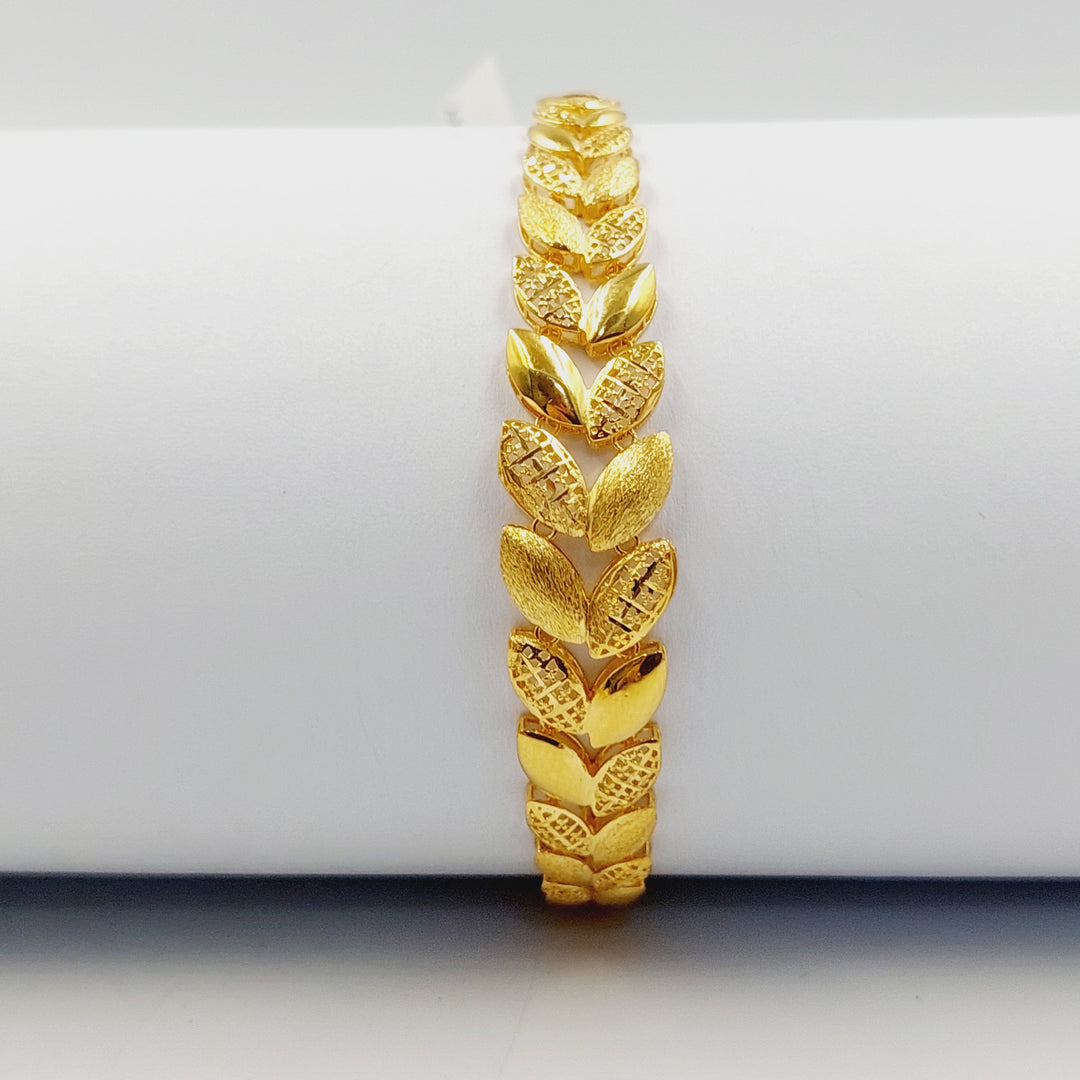 21K اسوارة ورق الشجر-مجوهرات الشيخ سعيد-Saeed Jewelry 