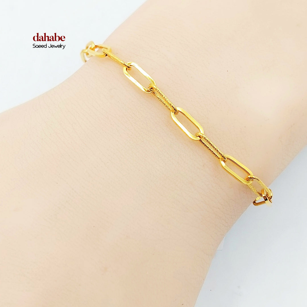 21K اسوارة بيبر كليب ناعم-مجوهرات الشيخ سعيد-Saeed Jewelry 