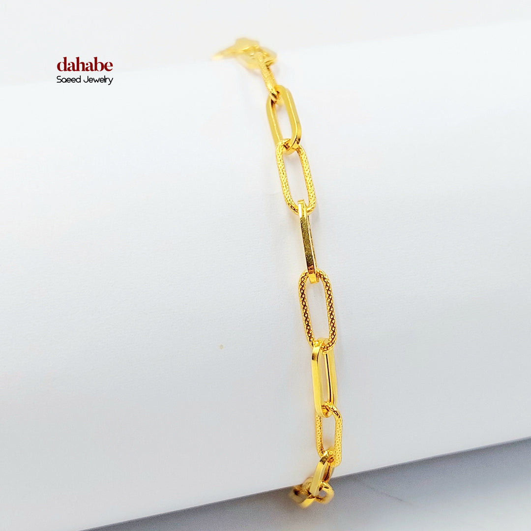 21K اسوارة بيبر كليب ناعم-مجوهرات الشيخ سعيد-Saeed Jewelry 