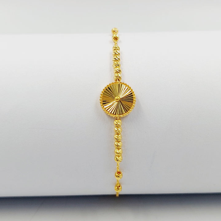 21K اسوارة طابات ناعم-مجوهرات الشيخ سعيد-Saeed Jewelry 