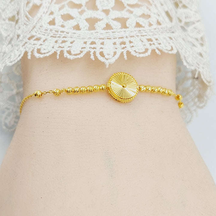 21K اسوارة طابات ناعم-مجوهرات الشيخ سعيد-Saeed Jewelry 