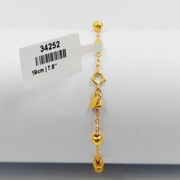 21K اسوارة طابات ناعم-مجوهرات الشيخ سعيد-Saeed Jewelry 