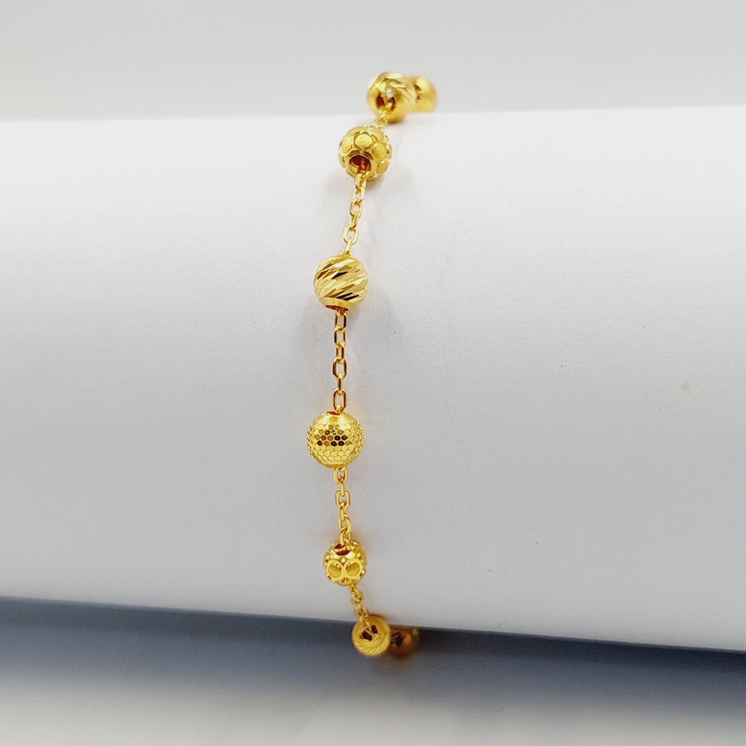 21K اسوارة طابات ناعم-مجوهرات الشيخ سعيد-Saeed Jewelry 