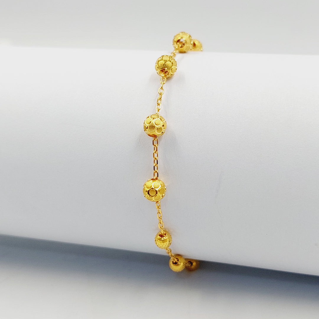 21K اسوارة طابات ناعم-مجوهرات الشيخ سعيد-Saeed Jewelry 