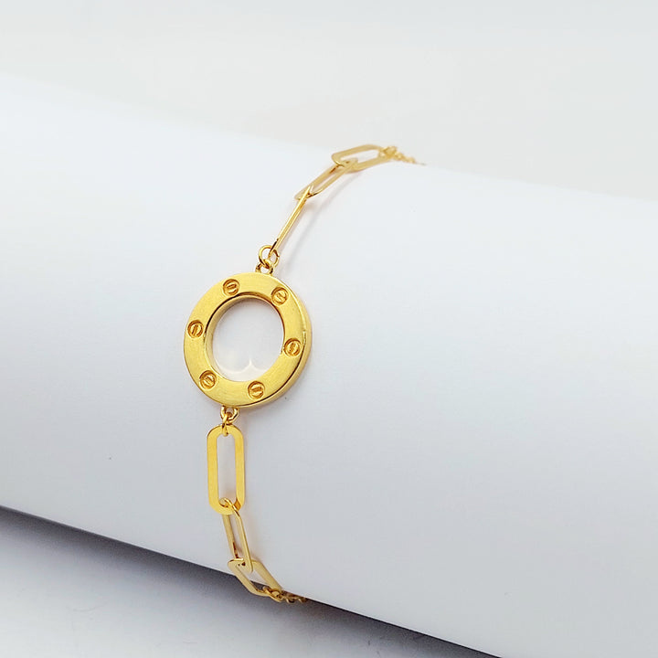 21K اسوارة فيجارو ناعم-مجوهرات الشيخ سعيد-Saeed Jewelry 