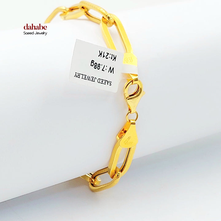 21K اسوارة بيبر كليب-مجوهرات الشيخ سعيد-Saeed Jewelry 
