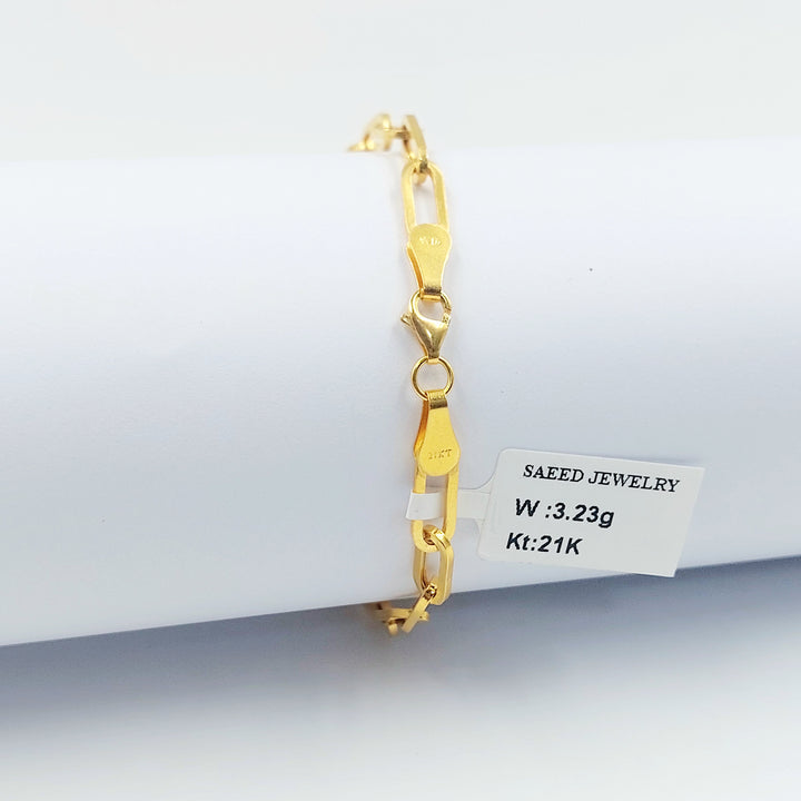 21K اسوارة بيبر كليب-مجوهرات الشيخ سعيد-Saeed Jewelry 