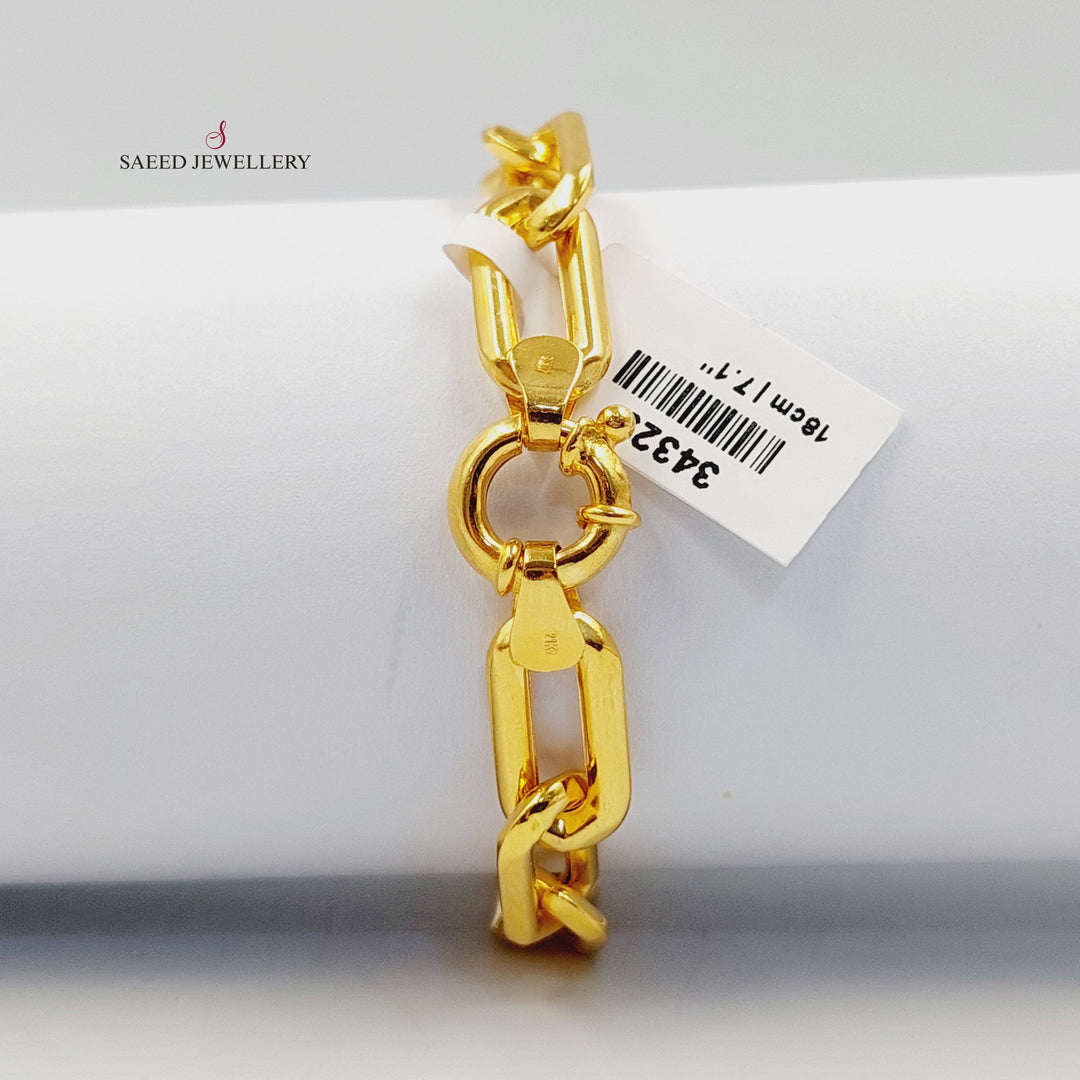 21K اسوارة بيبر كليب-مجوهرات الشيخ سعيد-Saeed Jewelry 