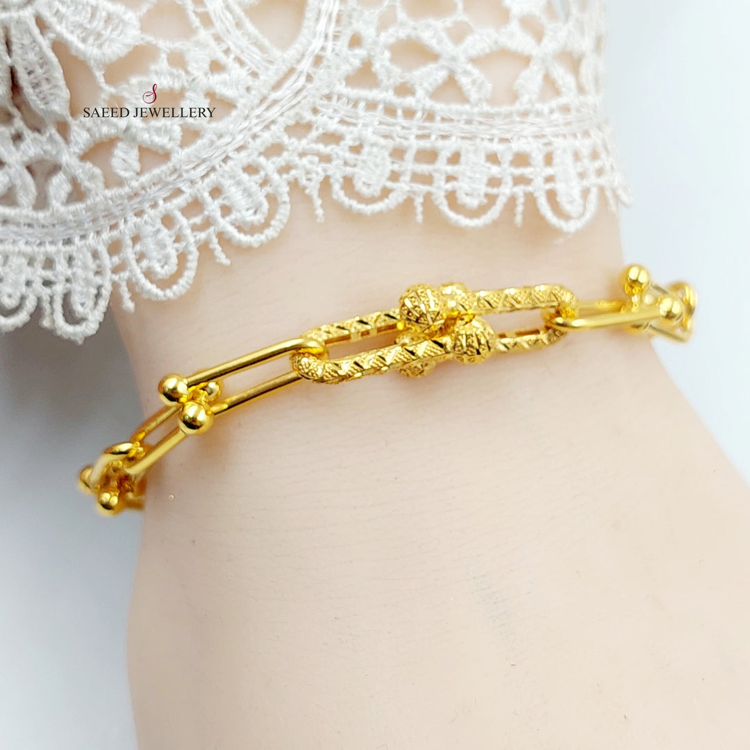 21K اسوارة بيبر كليب-مجوهرات الشيخ سعيد-Saeed Jewelry 