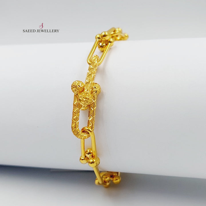 21K اسوارة بيبر كليب-مجوهرات الشيخ سعيد-Saeed Jewelry 