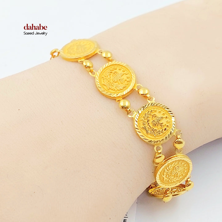 21K اسوارة رشادي قشرة-مجوهرات الشيخ سعيد-Saeed Jewelry 