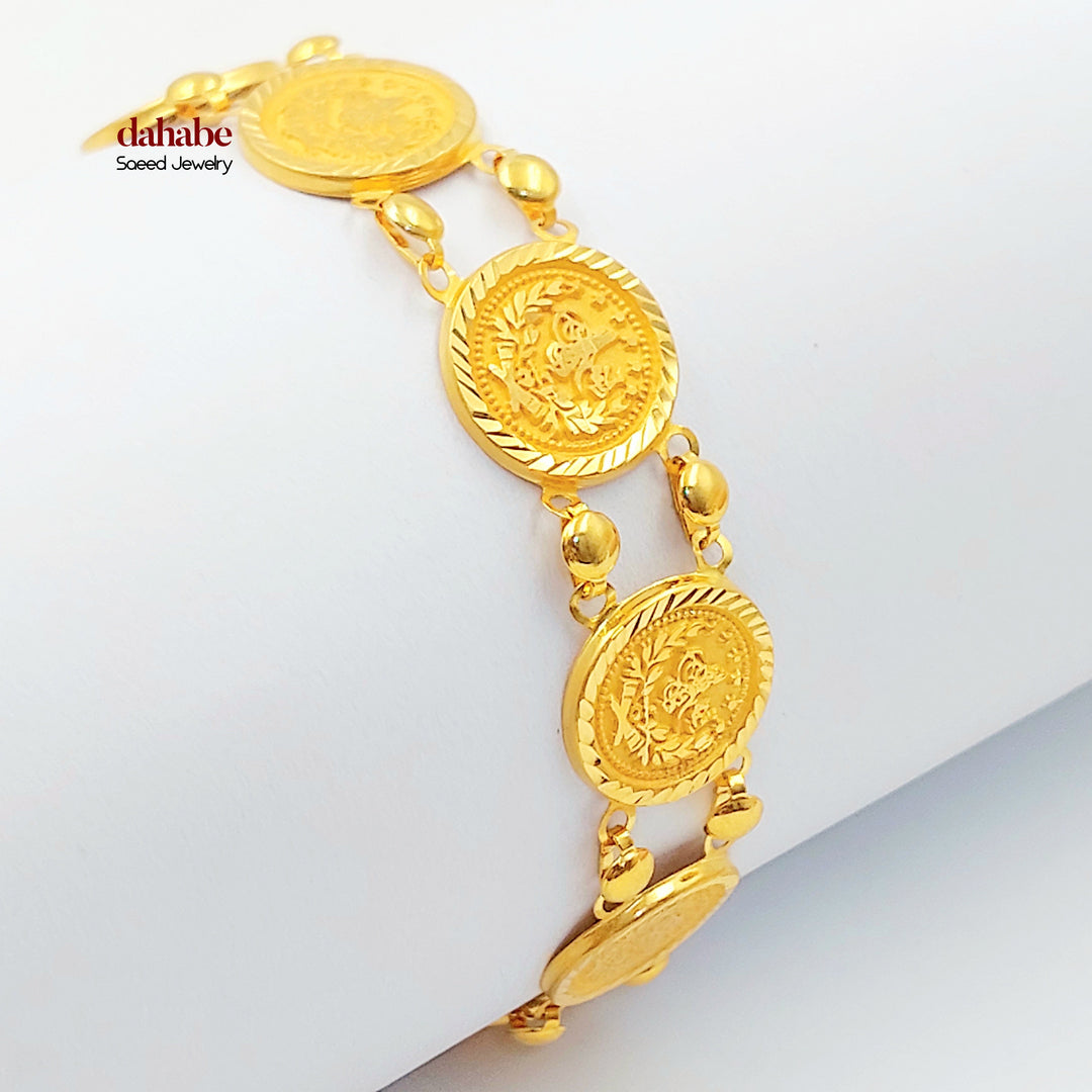 21K اسوارة رشادي قشرة-مجوهرات الشيخ سعيد-Saeed Jewelry 