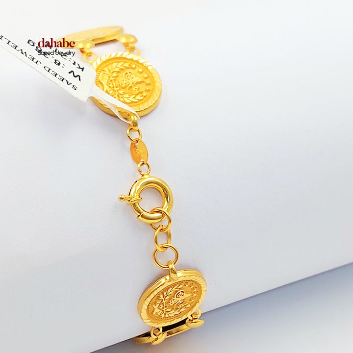 21K اسوارة رشادي قشرة-مجوهرات الشيخ سعيد-Saeed Jewelry 