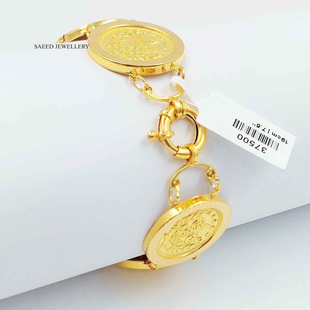 21K اسوارة رشادي قشرة-مجوهرات الشيخ سعيد-Saeed Jewelry 