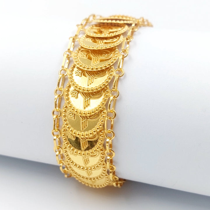 21K اسوارة اثمان قشرة-مجوهرات الشيخ سعيد-Saeed Jewelry 