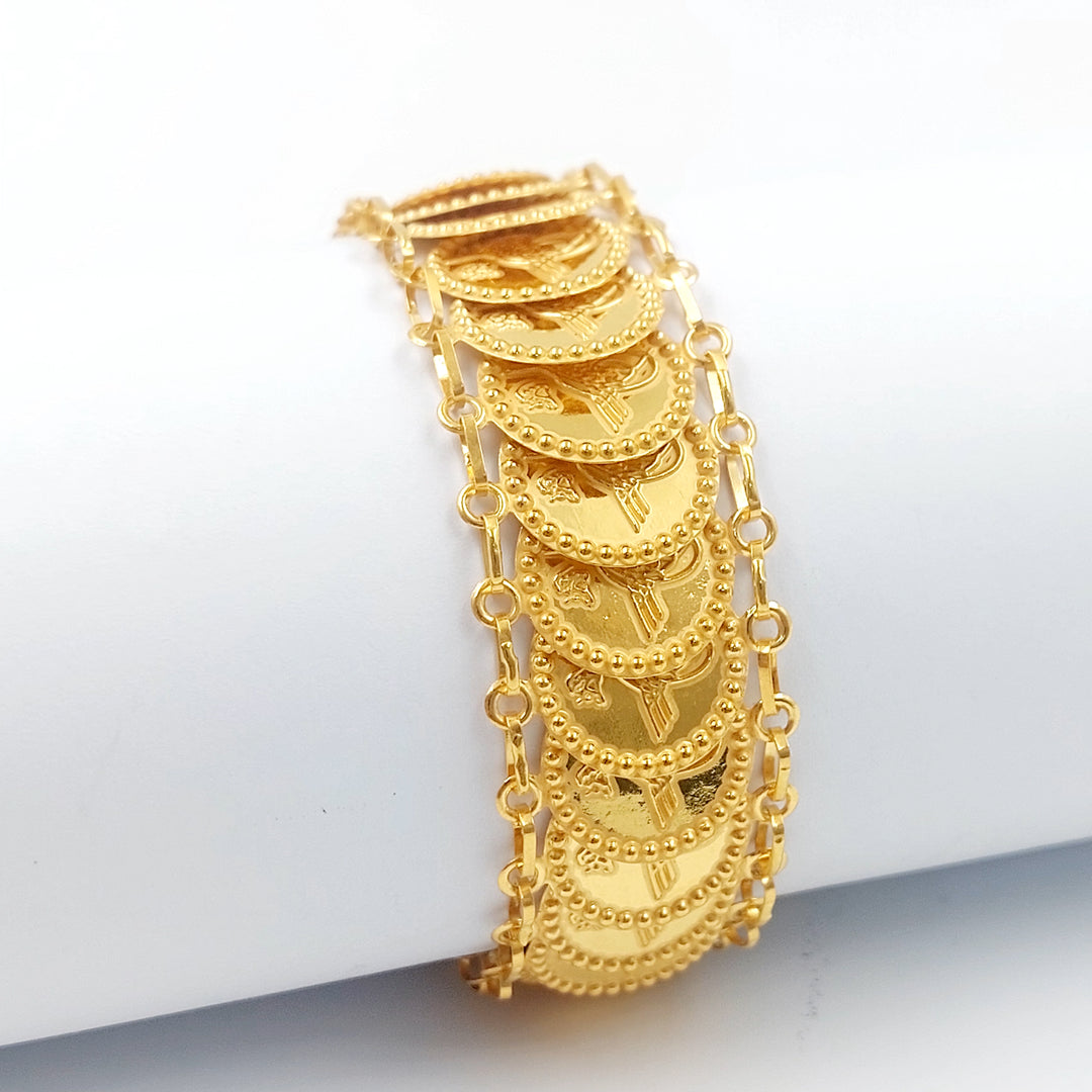 21K اسوارة اثمان قشرة-مجوهرات الشيخ سعيد-Saeed Jewelry 