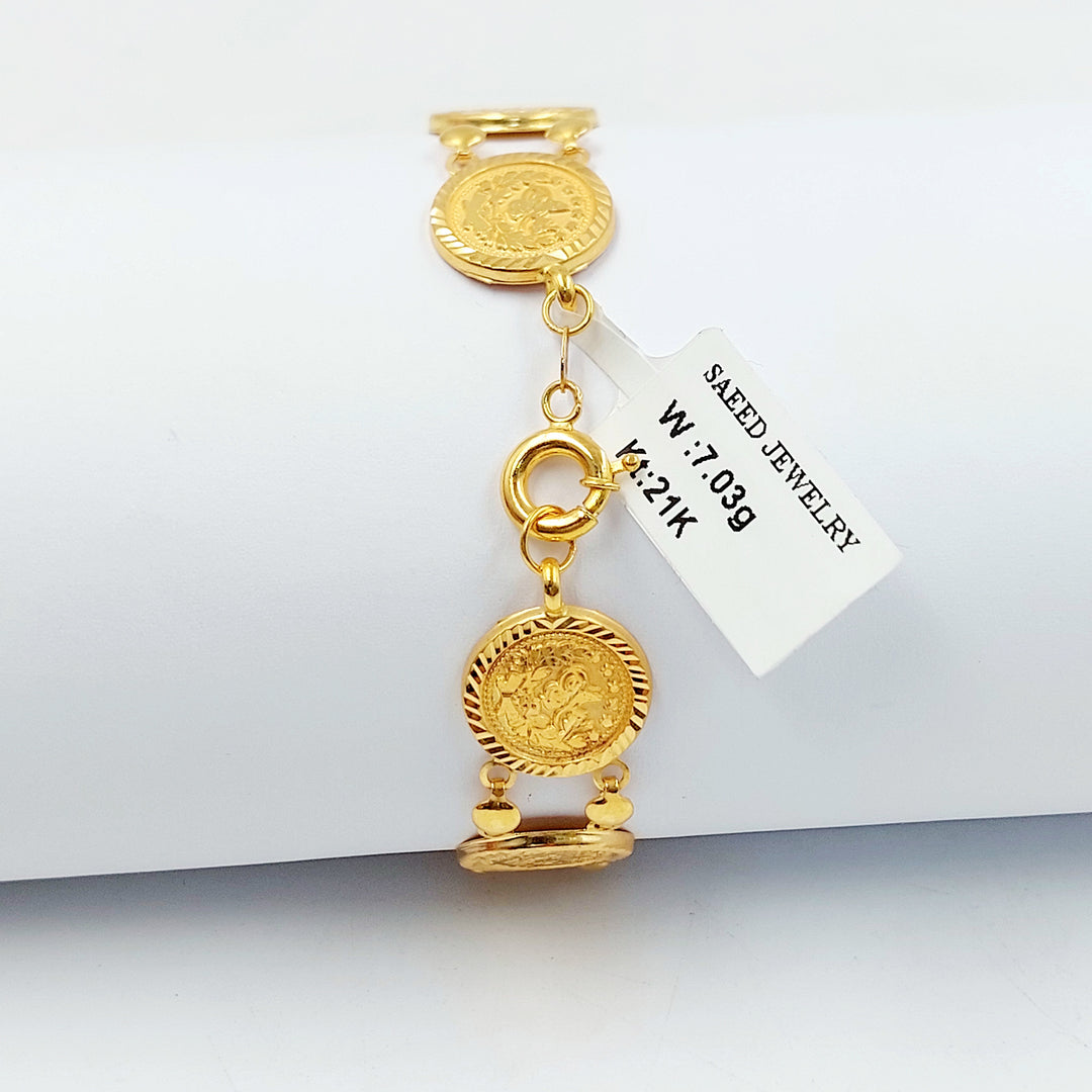 21K اسوارة رشادي قشرة-مجوهرات الشيخ سعيد-Saeed Jewelry 