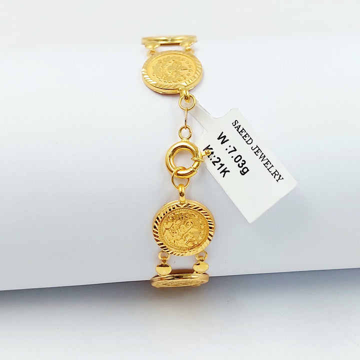 21K اسوارة رشادي قشرة-مجوهرات الشيخ سعيد-Saeed Jewelry 