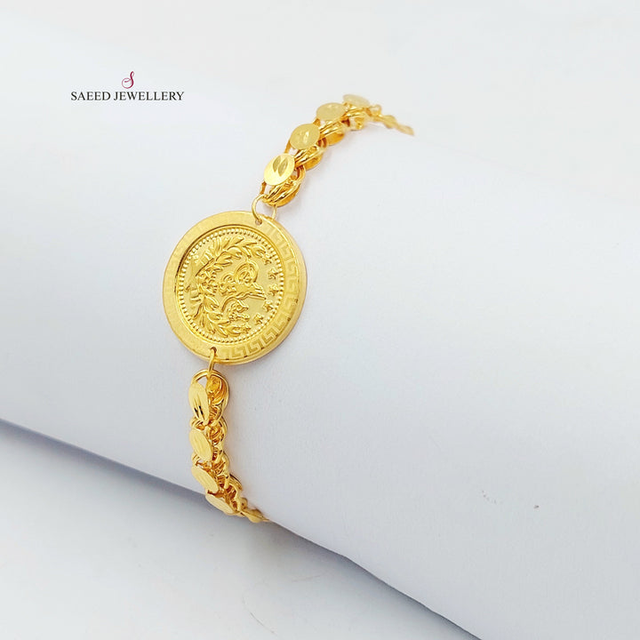 21K اسوارة رشادي قشرة-مجوهرات الشيخ سعيد-Saeed Jewelry 