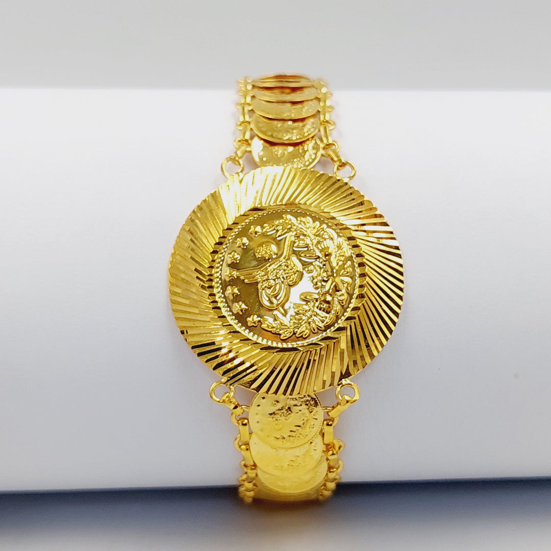 21K اسوارة رشادي قشرة-مجوهرات الشيخ سعيد-Saeed Jewelry 