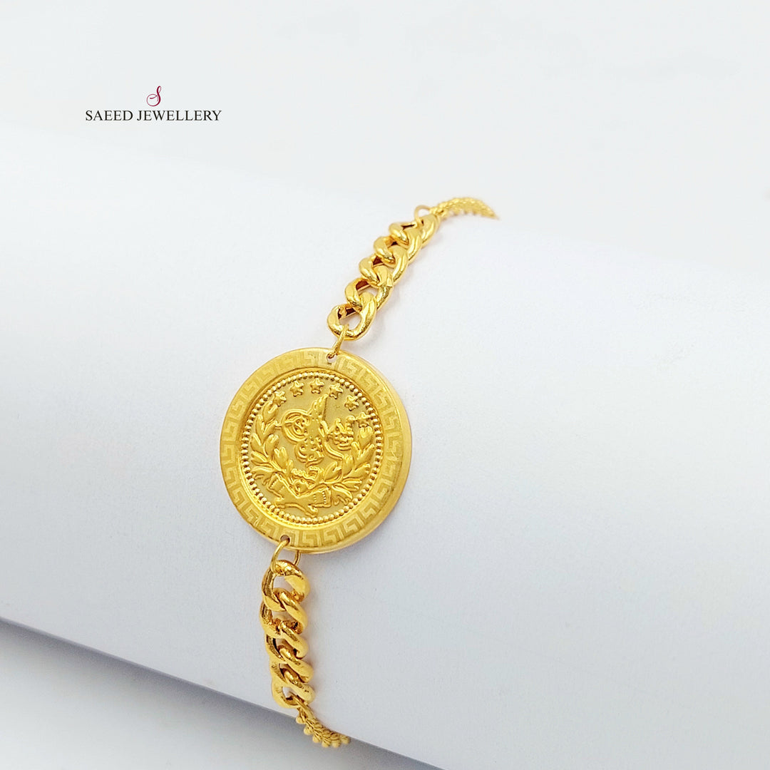 21K اسوارة رشادي قشرة-مجوهرات الشيخ سعيد-Saeed Jewelry 