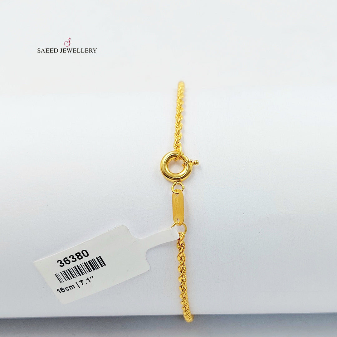 21K اسوارة رشادي قشرة-مجوهرات الشيخ سعيد-Saeed Jewelry 