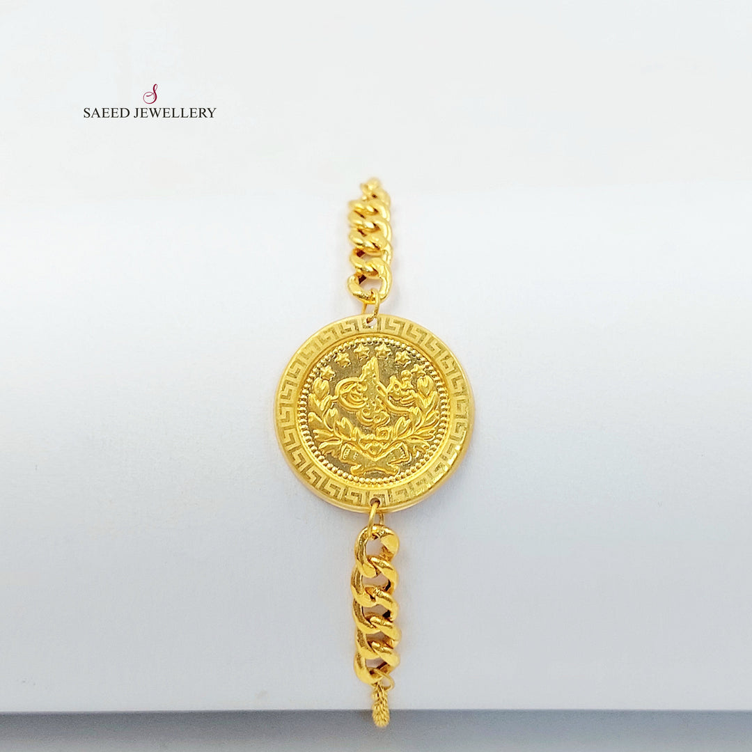 21K اسوارة رشادي قشرة-مجوهرات الشيخ سعيد-Saeed Jewelry 