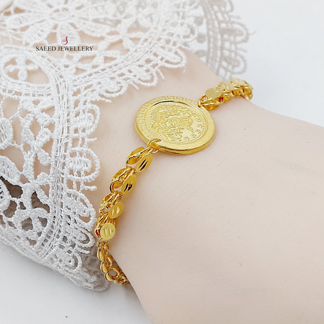 21K اسوارة رشادي قشرة-مجوهرات الشيخ سعيد-Saeed Jewelry 