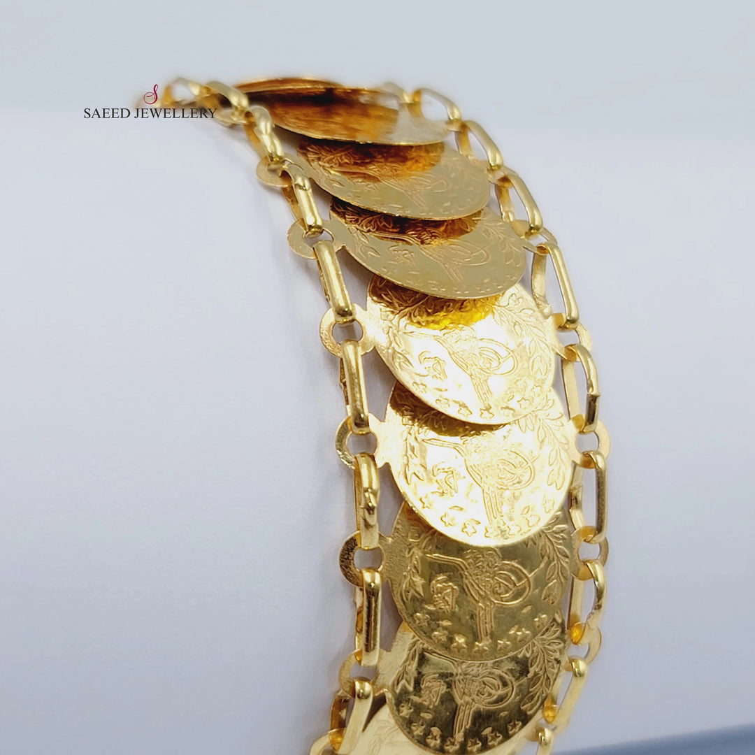 21K اسوارة ليرات رشادي قشرة-مجوهرات الشيخ سعيد-Saeed Jewelry 