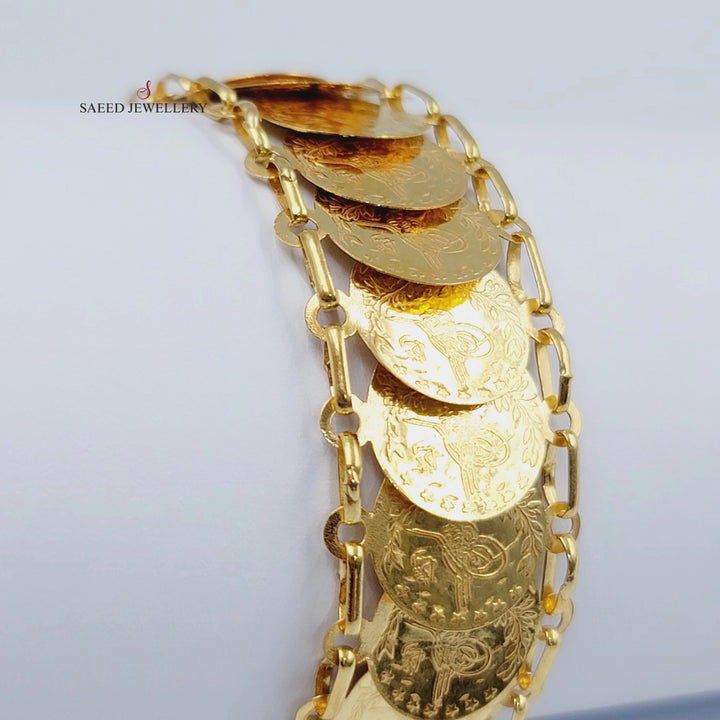 21K اسوارة ليرات رشادي قشرة-مجوهرات الشيخ سعيد-Saeed Jewelry 