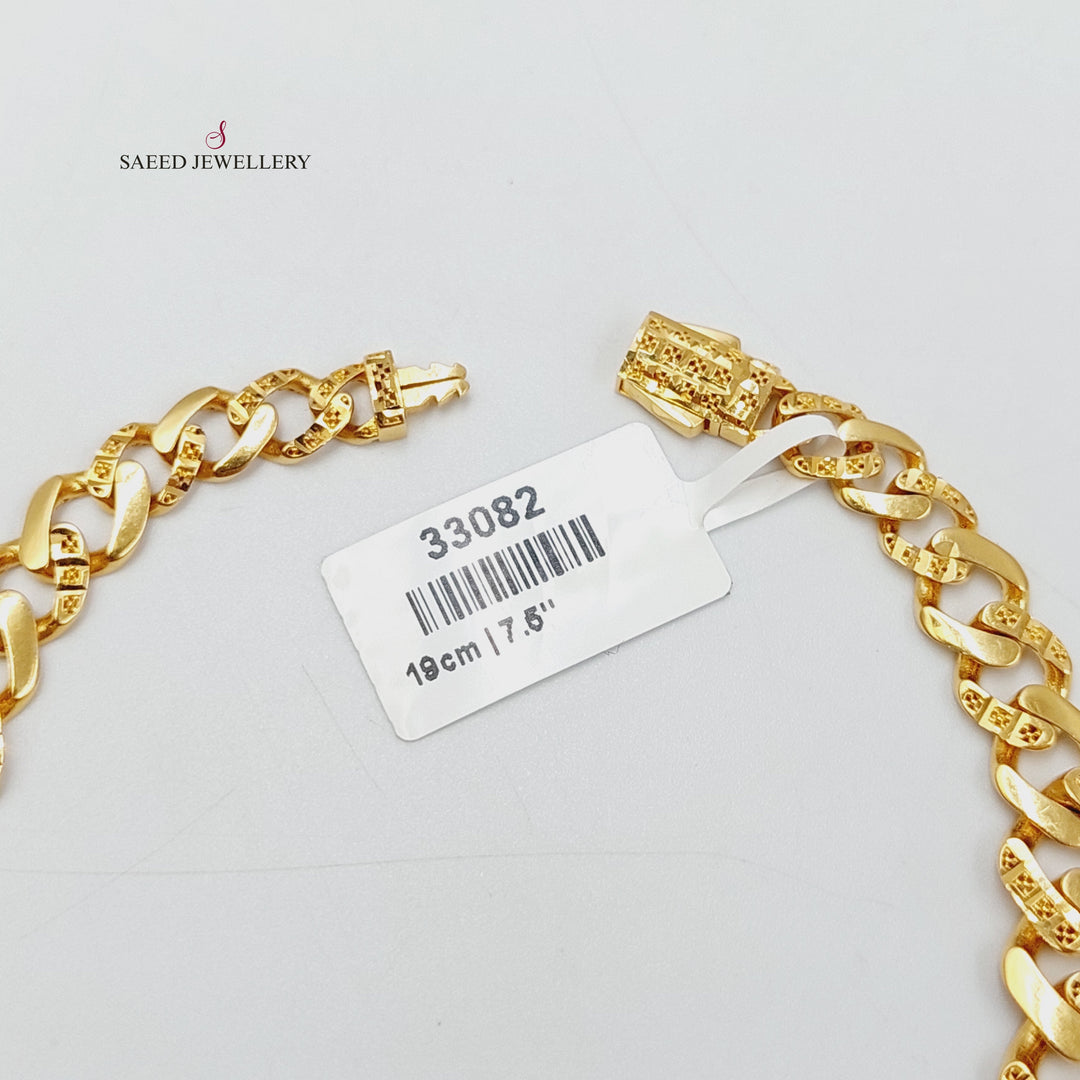 21K اسوارة جنزير رشادي-مجوهرات الشيخ سعيد-Saeed Jewelry 