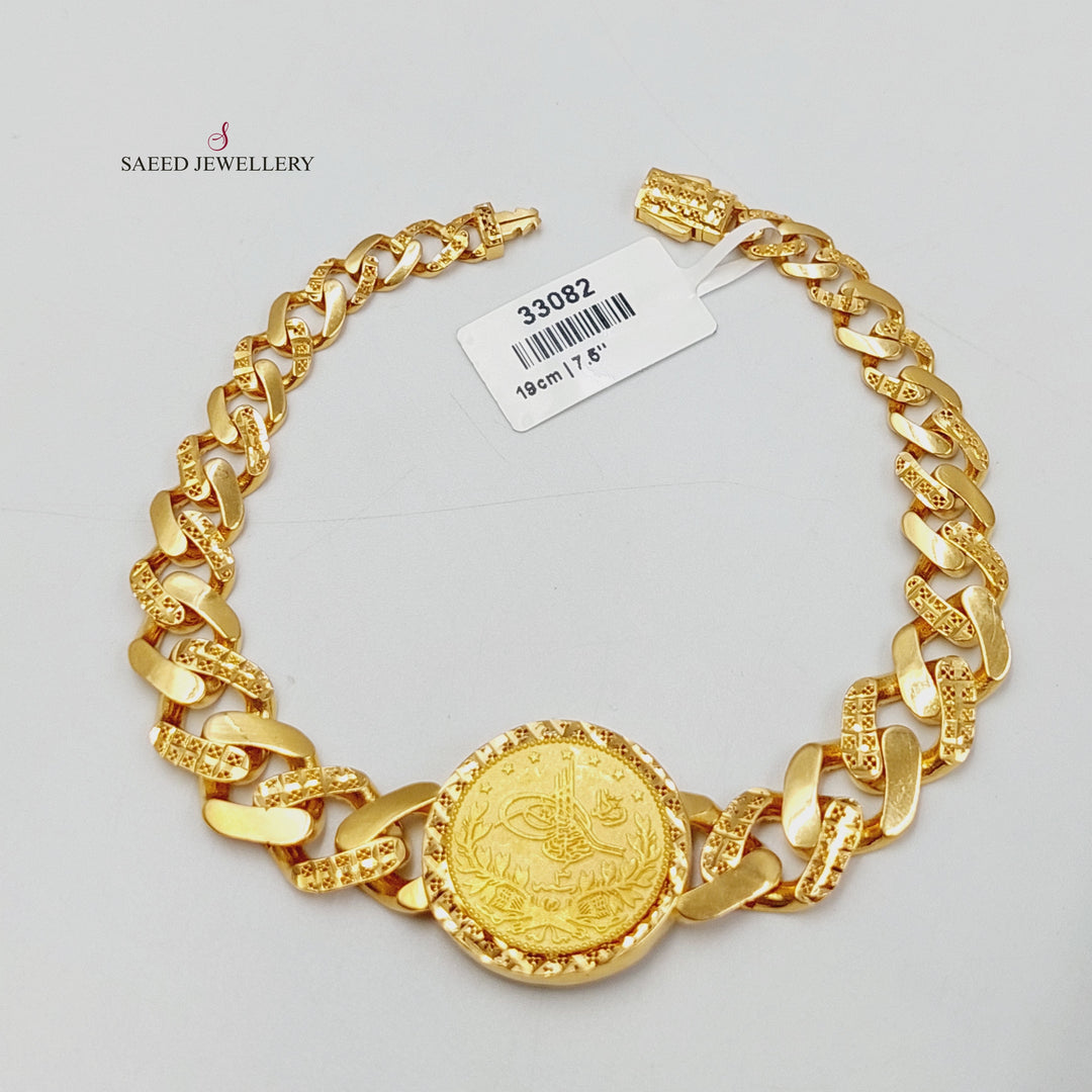 21K اسوارة جنزير رشادي-مجوهرات الشيخ سعيد-Saeed Jewelry 