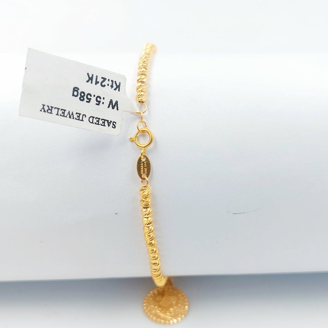 21K اسوارة طابات رشادي-مجوهرات الشيخ سعيد-Saeed Jewelry 