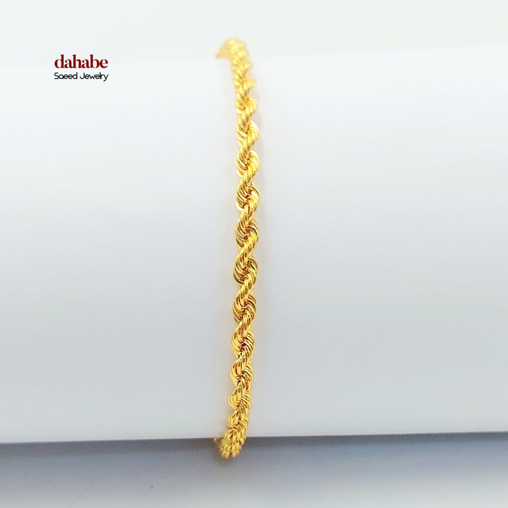21K اسوارة جدل-مجوهرات الشيخ سعيد-Saeed Jewelry 