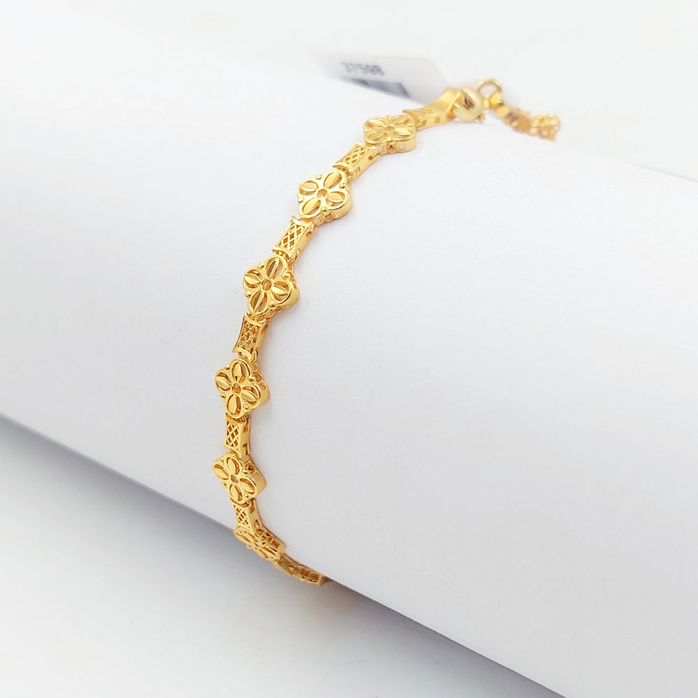 21K اسوارة وردة-مجوهرات الشيخ سعيد-Saeed Jewelry 