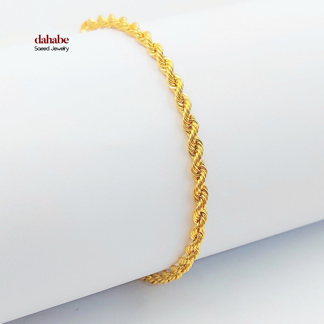 21K اسوارة جدل-مجوهرات الشيخ سعيد-Saeed Jewelry 