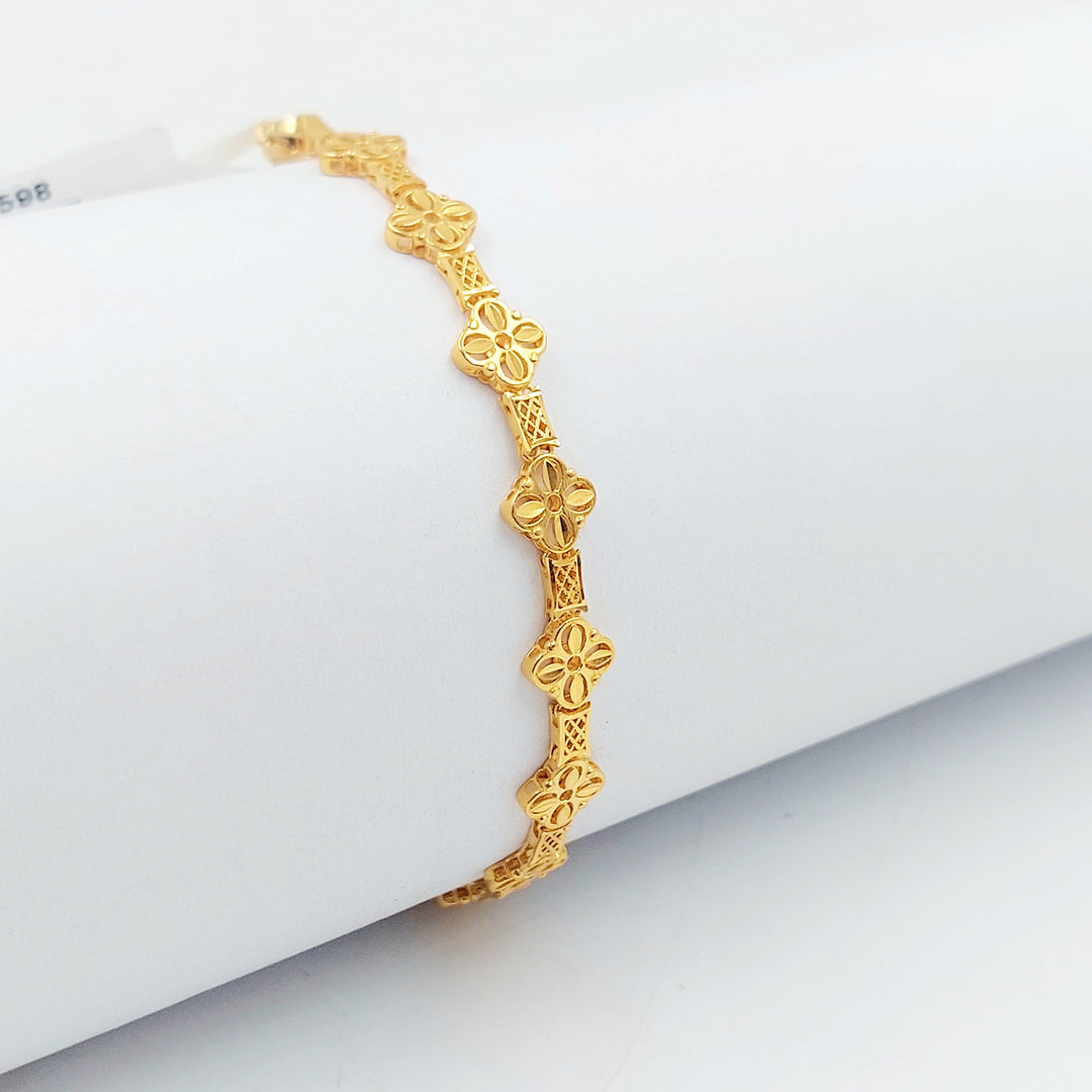 21K اسوارة وردة-مجوهرات الشيخ سعيد-Saeed Jewelry 