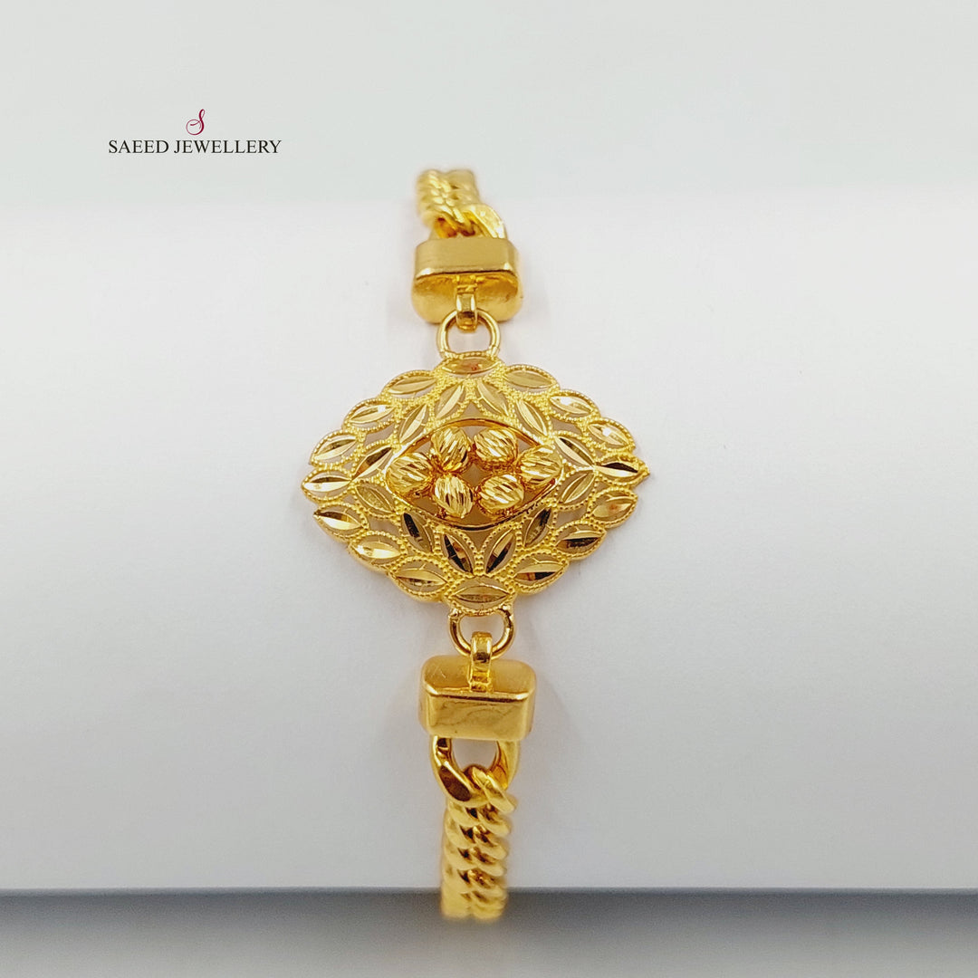 21K اسوارة سنبلة-مجوهرات الشيخ سعيد-Saeed Jewelry 