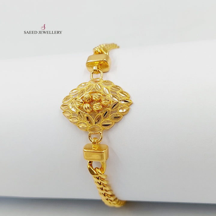 21K اسوارة سنبلة-مجوهرات الشيخ سعيد-Saeed Jewelry 