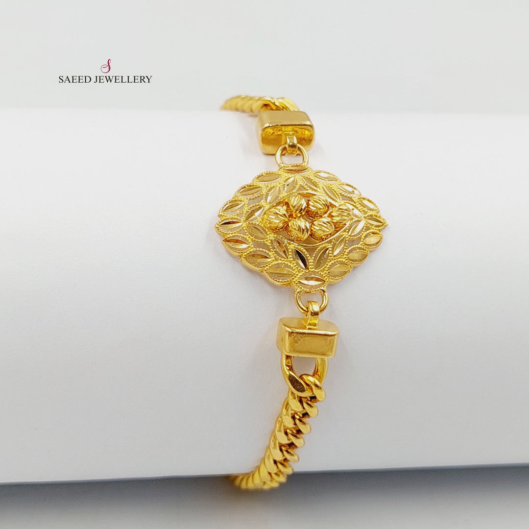 21K اسوارة سنبلة-مجوهرات الشيخ سعيد-Saeed Jewelry 