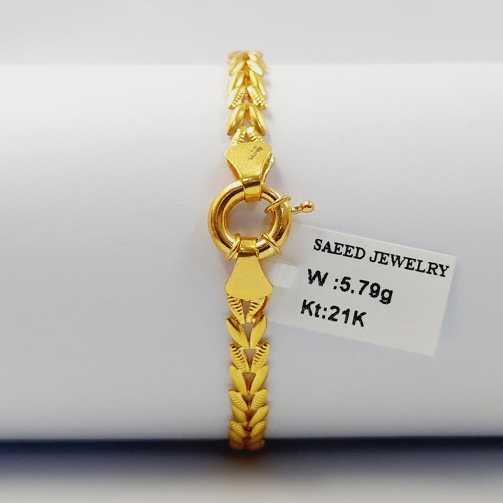 21K اسوارة رشادي سنبلة-مجوهرات الشيخ سعيد-Saeed Jewelry 