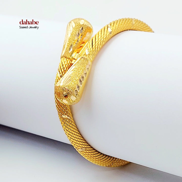 21K اسوارة مبرومة-مجوهرات الشيخ سعيد-Saeed Jewelry 