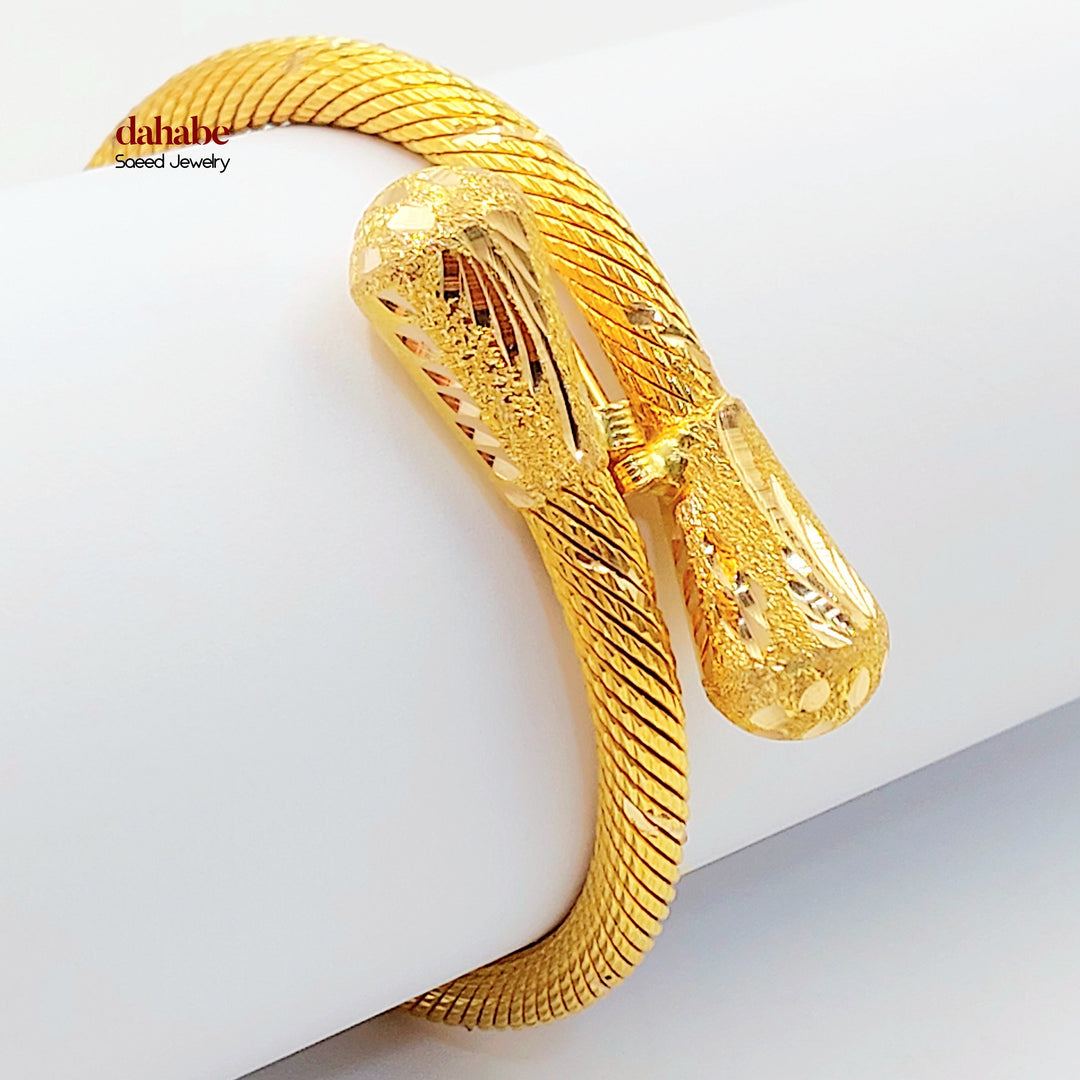 21K اسوارة مبرومة-مجوهرات الشيخ سعيد-Saeed Jewelry 