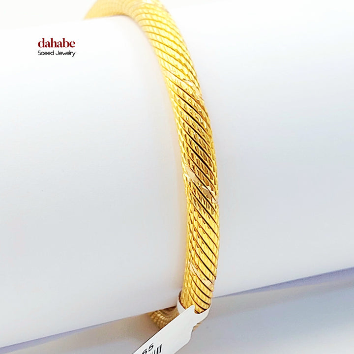 21K اسوارة مبرومة-مجوهرات الشيخ سعيد-Saeed Jewelry 