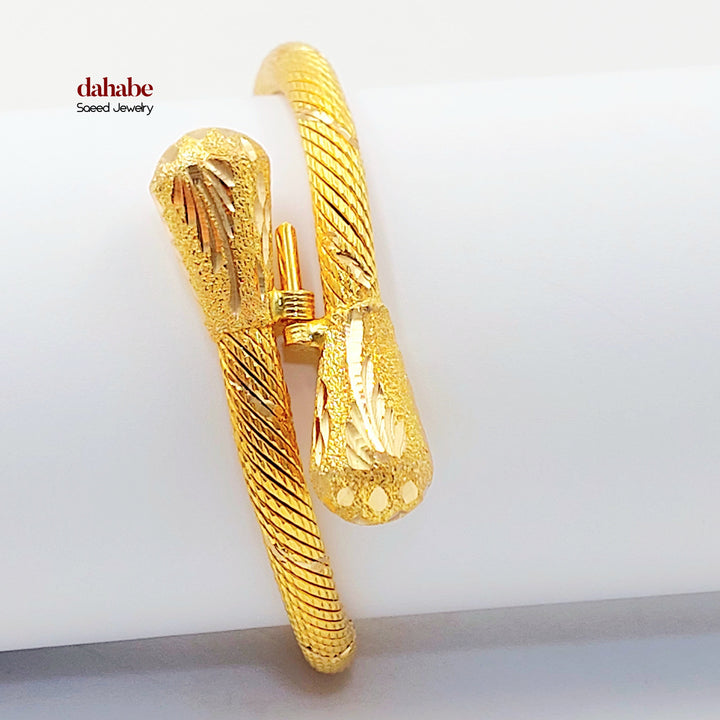 21K اسوارة مبرومة-مجوهرات الشيخ سعيد-Saeed Jewelry 