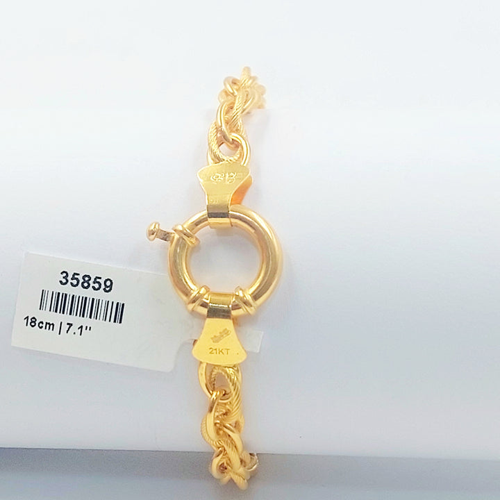 21K اسوارة فيرنا-مجوهرات الشيخ سعيد-Saeed Jewelry 