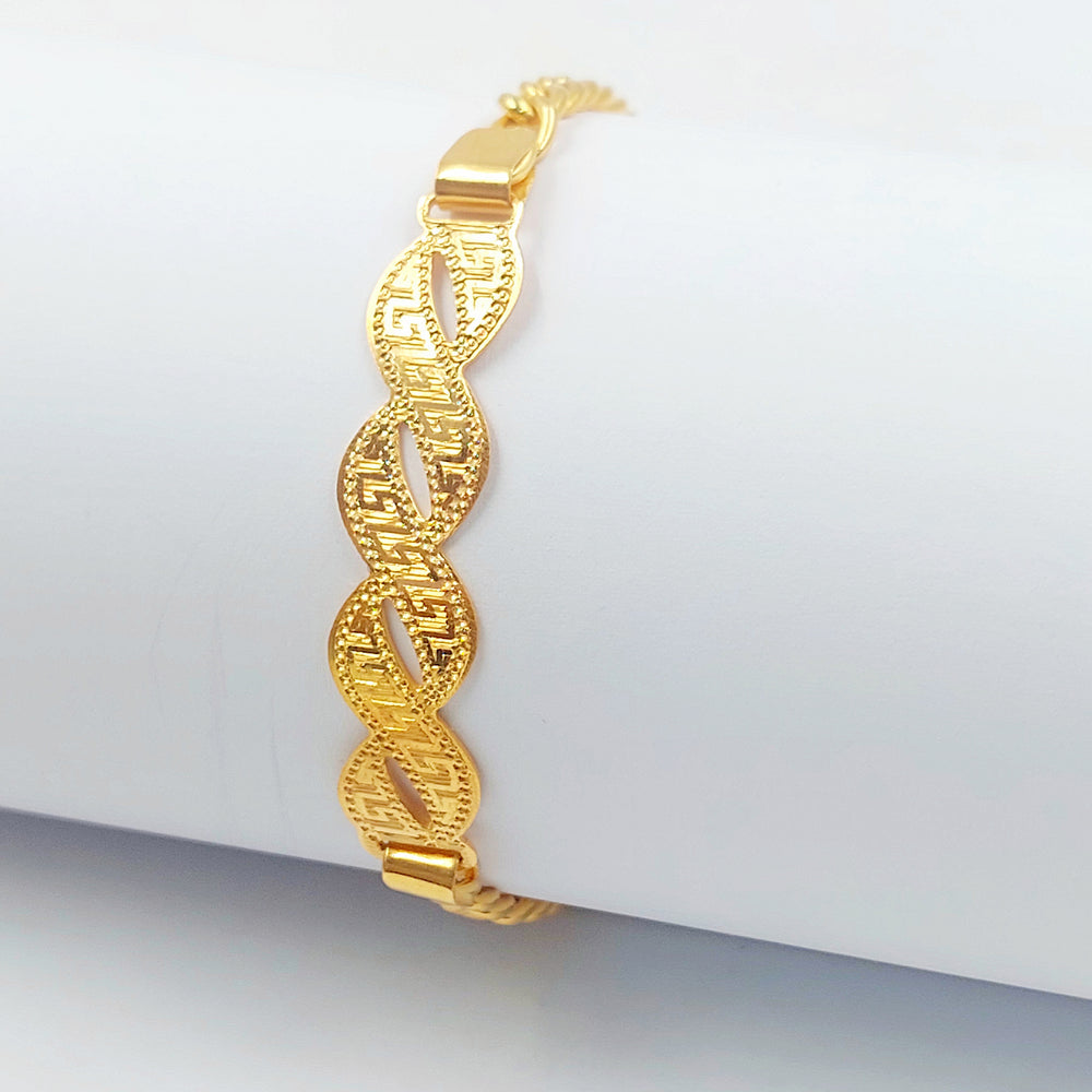 21K اسوارة بلاك فيرنا-مجوهرات الشيخ سعيد-Saeed Jewelry 