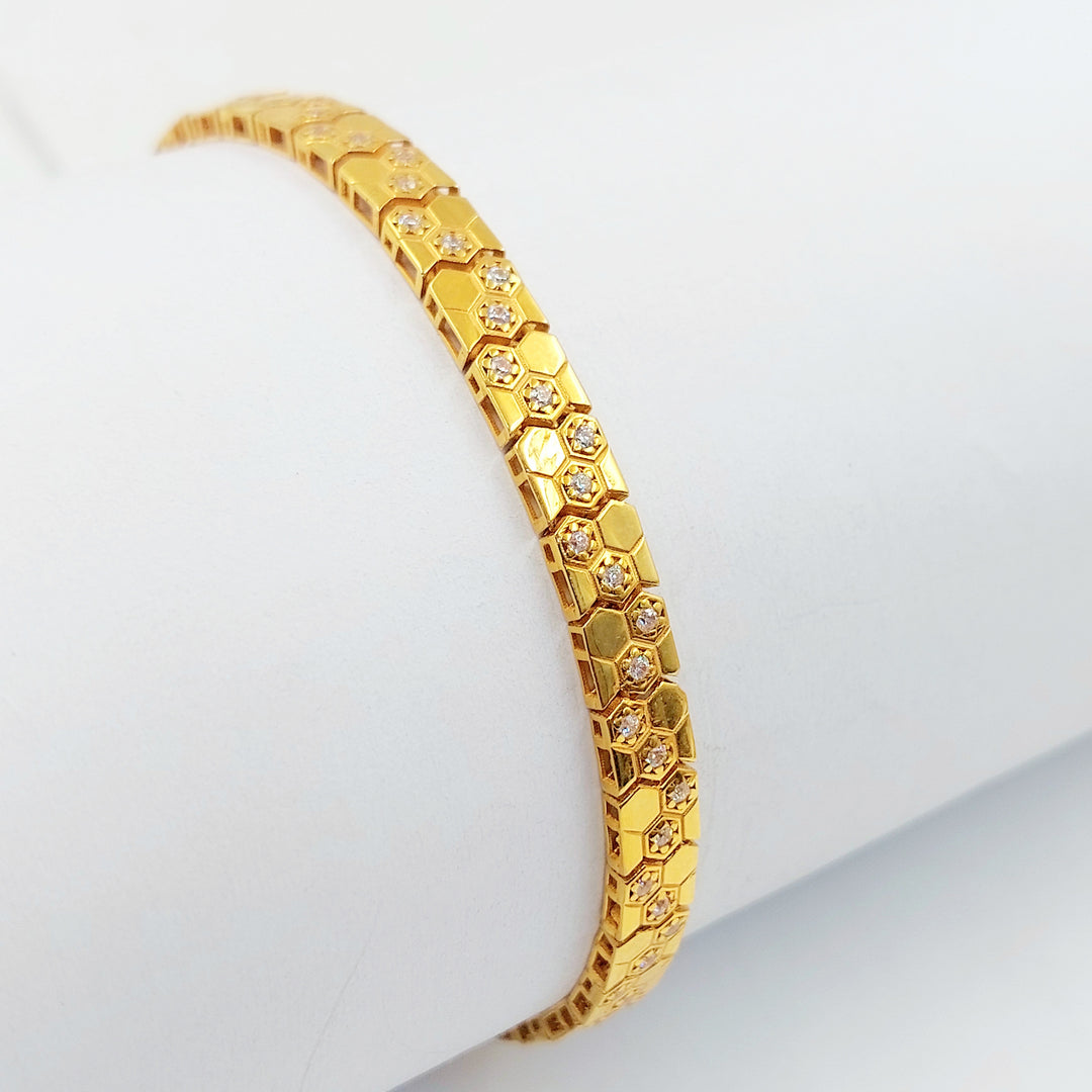 21K اسوارة اكسترا مرصع-مجوهرات الشيخ سعيد-Saeed Jewelry 